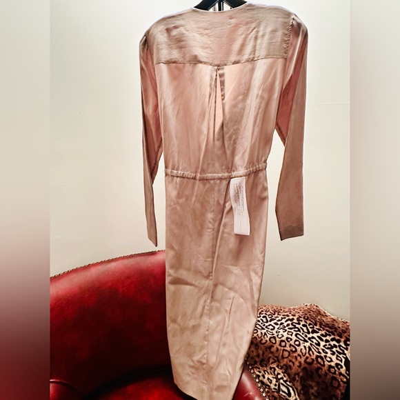 BCBGMAXAZRIA Jourdyn Hazelnut Zip-Up Tie-Waist Shirtdress, Relaxed Fit, XXS, NWT - Picture 8 of 9